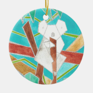 Koala im Baum Originale Abstrakte Kunst Keramik Ornament