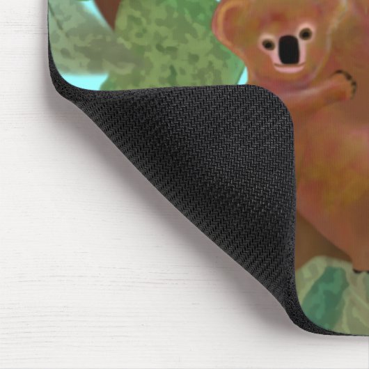 Koala im Eukalyptus Mousepad (Ecke)