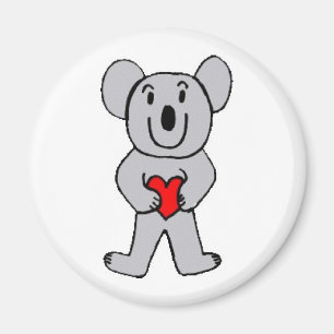 Koala im runden Magneten der Liebe Magnet