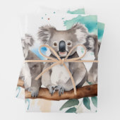 Koala im Wasserfarbenbereich Landschaft Geschenkpapier Set (Beispiel)