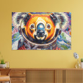 KOALA IM WELTALL-4 LEINWANDDRUCK (Insitu (Wohnzimmer))