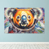 KOALA IM WELTALL-4 LEINWANDDRUCK (Insitu (Holzboden))