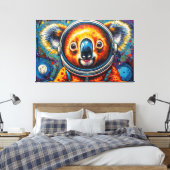 KOALA IM WELTALL-5 LEINWANDDRUCK (Insitu (Schlafzimmer))