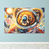 KOALA IM WELTALL-7 LEINWANDDRUCK (Insitu (Holzboden))