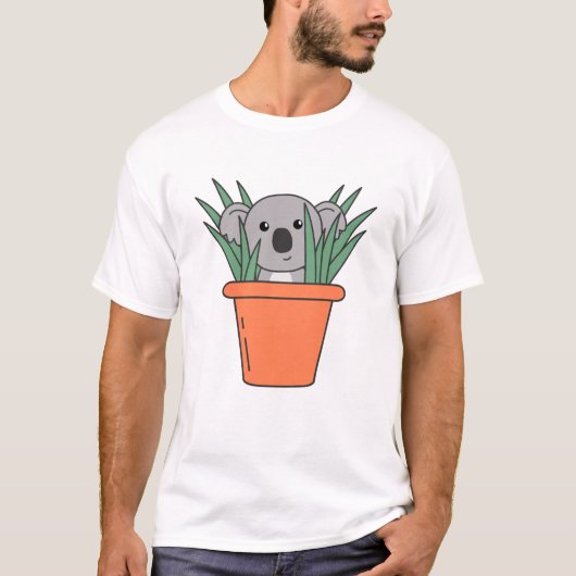 Koala in Blume Top Funny Koala Bear Koalas (Vorderseite)
