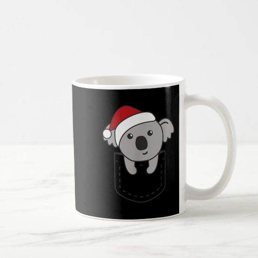 Koala In Cket Christmas Cute Koala In Breast Cket Kaffeetasse (Rechts)