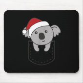 Koala In Cket Christmas Cute Koala In Breast Cket Mousepad (Vorne)