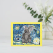 Koala in der Sternennacht, gefährdete Arten Postkarte (Stehend Vorderseite)