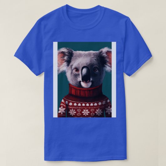 Koala in einem Weihnachtspullover 1 T-Shirt (Design vorne)