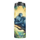 Koala in einer Zweigstelle schlafen Thermosbecher (Vorderseite)