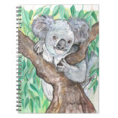 Koala in Eukalyptus Tree Painting Notizblock (Vorderseite)