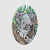 Koala in Eukalyptus Tree Painting Ornament (Vorderseite)