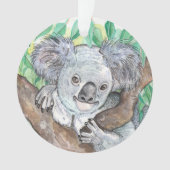 Koala in Eukalyptus Tree Painting Ornament (Vorderseite)