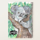 Koala in Eukalyptus Tree Painting Planer (Rückseite)