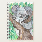 Koala in Eukalyptus Tree Painting Planer (Vorderseite)