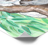 Koala in Eukalyptus Tree Painting Poster (Ecke)