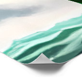 Koala in grüner Kleidung | AI Art Poster (Ecke)