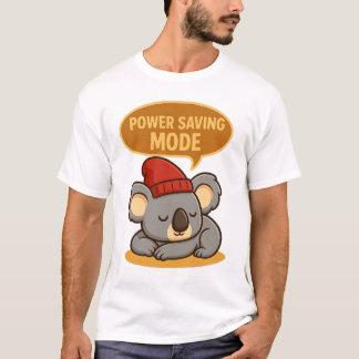Koala in Power Saving Mode – Funny Relaxed Animal T-Shirt
