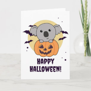 Koala In Pumpkin Sweet Koalas Happy Halloween Karte