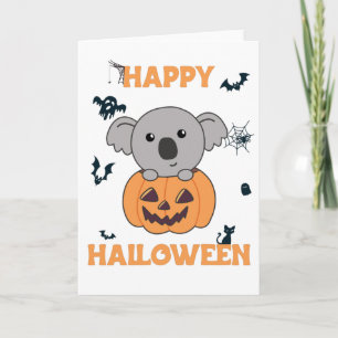 Koala In Pumpkin Sweet Koalas Happy Halloween Karte