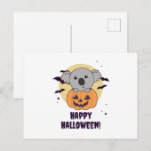 Koala In Pumpkin Sweet Koalas Happy Halloween Postkarte (Vorne/Hinten)