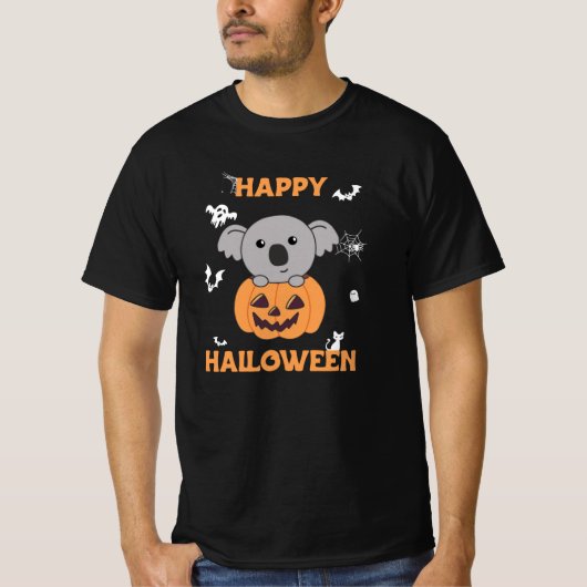 Koala In Pumpkin Sweet Koalas Happy Halloween T-Shirt (Vorderseite)