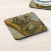 Koala in ruhiger Atmosphäre Getränkeuntersetzer (Linke Seite)