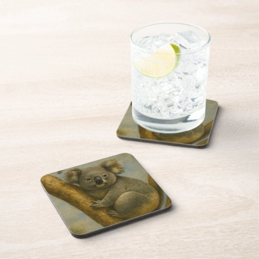 Koala in ruhiger Atmosphäre Getränkeuntersetzer (Rechte Seite)