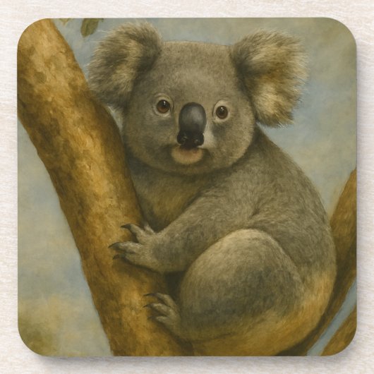 Koala in ruhiger Atmosphäre Getränkeuntersetzer (Vorderseite)