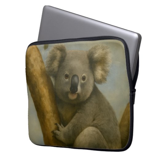 Koala in ruhiger Atmosphäre Laptopschutzhülle (Vorderseite Links)
