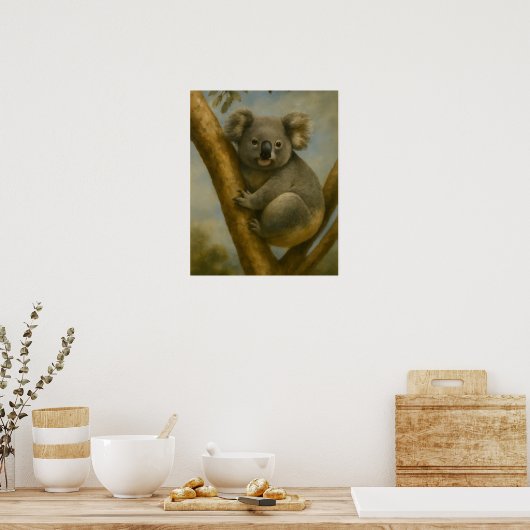Koala in ruhiger Atmosphäre Poster (Küche)