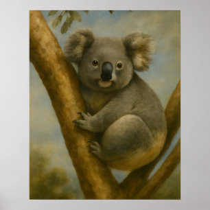 Koala in ruhiger Atmosphäre Poster