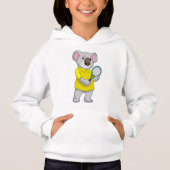 Koala in Tennis mit Tennis-Schläger Hoodie (Vorderseite)