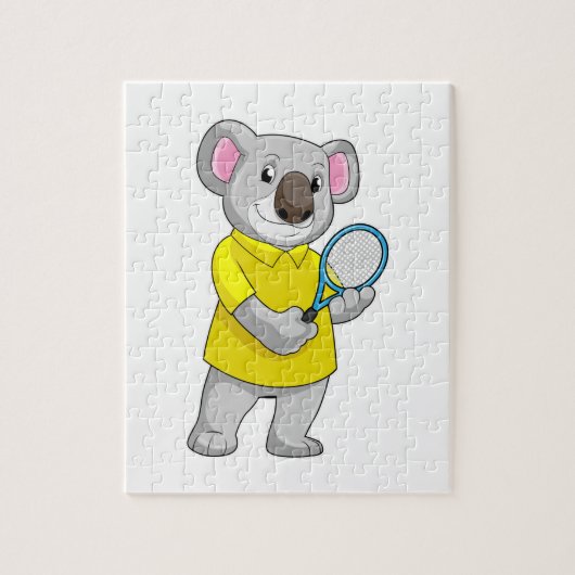 Koala in Tennis mit Tennis-Schläger Puzzle (Vertikal)