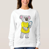 Koala in Tennis mit Tennis-Schläger Sweatshirt (Vorderseite)