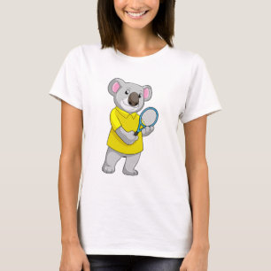 Koala in Tennis mit Tennis-Schläger T-Shirt