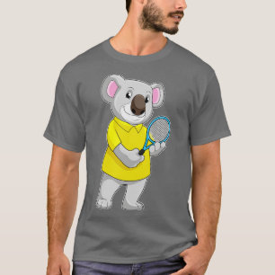 Koala in Tennis mit Tennis-Schläger T-Shirt
