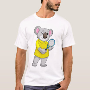 Koala in Tennis mit Tennis-Schläger T-Shirt