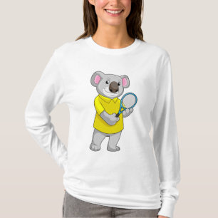 Koala in Tennis mit Tennis-Schläger T-Shirt