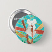 Koala in Tree Original Abstract Art Button (Vorne & Hinten)