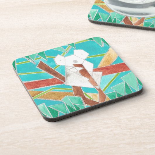 Koala in Tree Original Abstract Art Getränkeuntersetzer (Linke Seite)