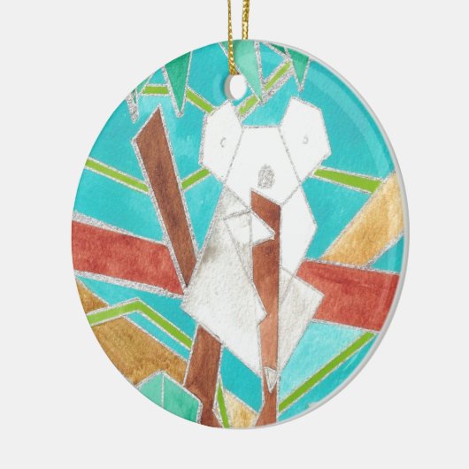 Koala in Tree Original Abstract Art Keramik Ornament (Links)