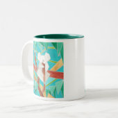 Koala in Tree Original Zweifarbige Tasse (Vorderseite Links)