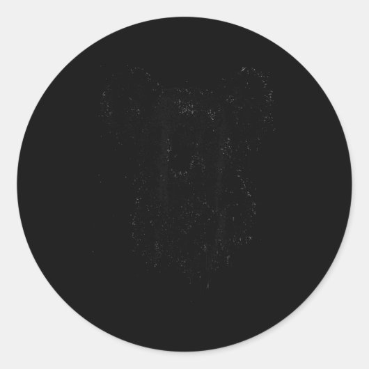 Koala Ink Art Australian Wildlife Rtrait Nge Koala Runder Aufkleber (Vorderseite)