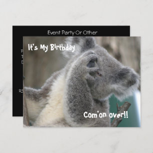 Koala Invite Birthday Party Einladung