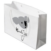 Koala Jo Shopping Bag Große Geschenktüte (Rückseite Schrägansicht)