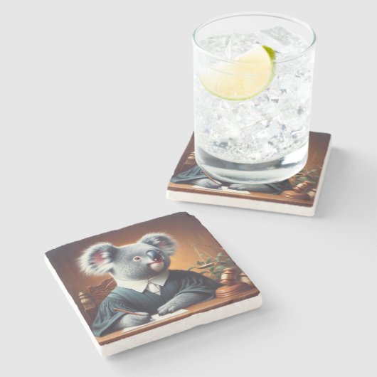 Koala Judge Steinuntersetzer (Seitenansicht)