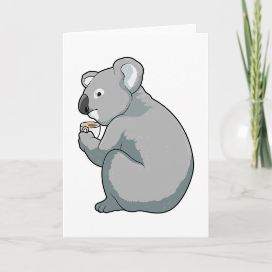Koala-Kaffeetasse Karte (Vorderseite)