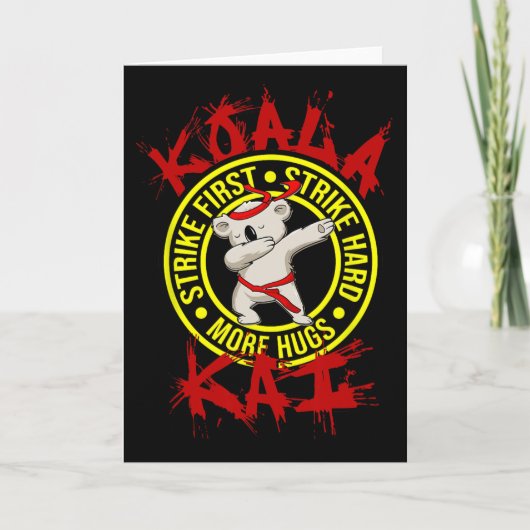 Koala Kai Lustiger Karate-Ninja-Dojo Koala Umarme  Karte (Vorderseite)