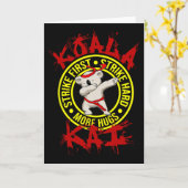 Koala Kai Lustiger Karate-Ninja-Dojo Koala Umarme  Karte (Gelbe Blume)
